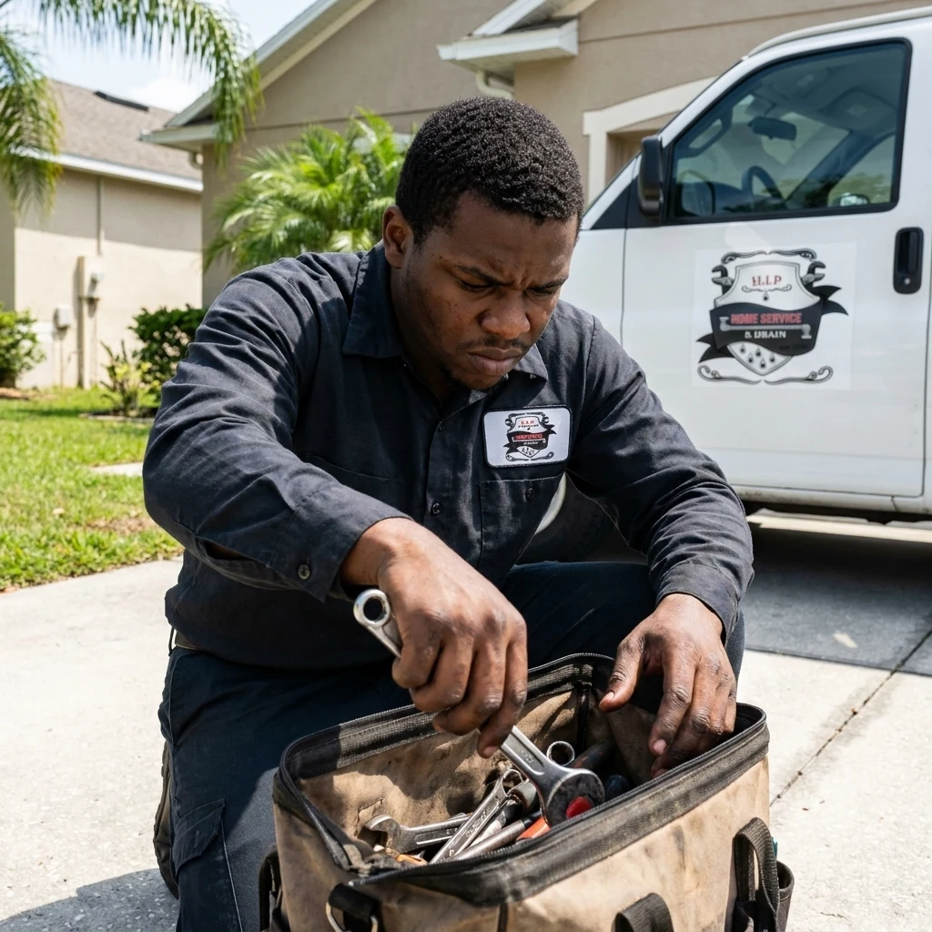 Licensed plumber ready for a service call in Wesley Chapel